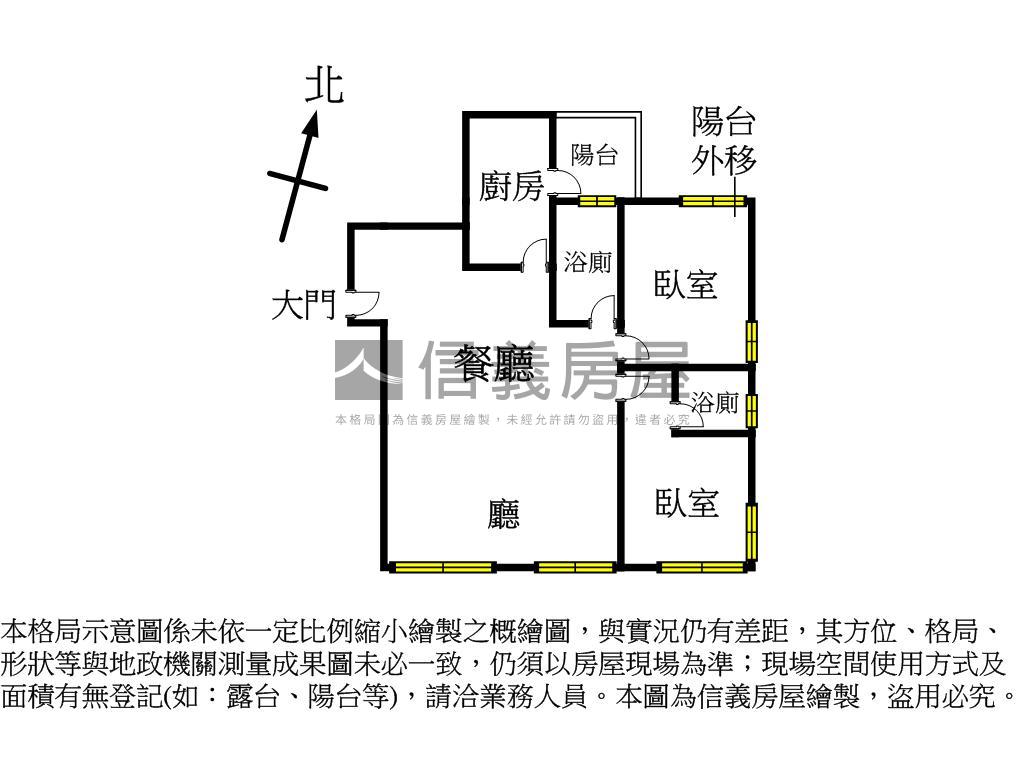 世紀雙星｜２房２衛視野宅房屋室內格局與周邊環境
