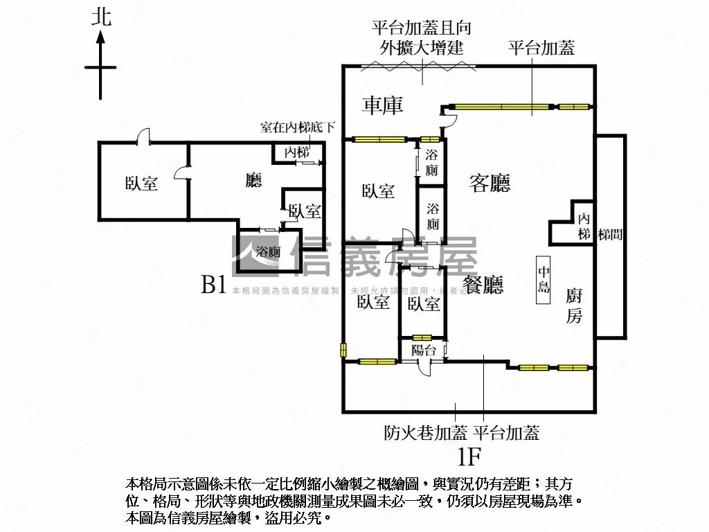 中山國中面寬一樓可停車房屋室內格局與周邊環境