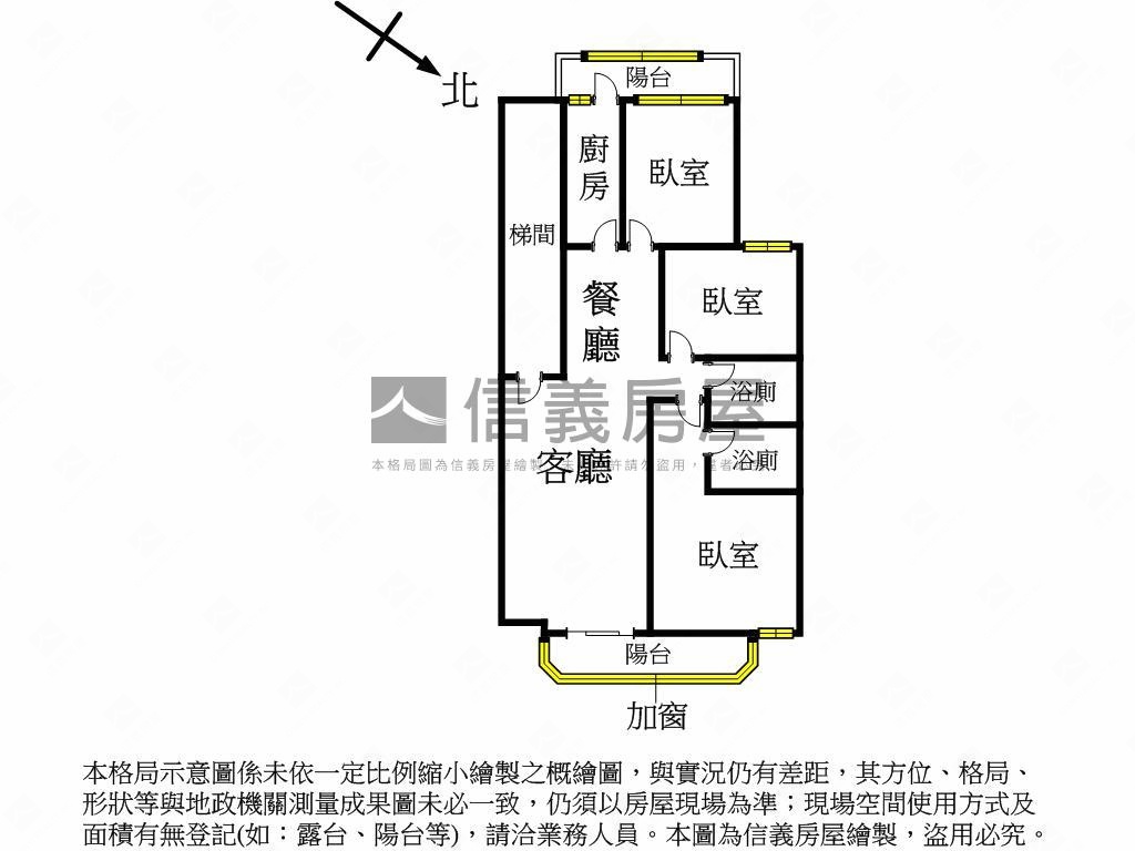 國泰建設榮星花園電梯３房房屋室內格局與周邊環境