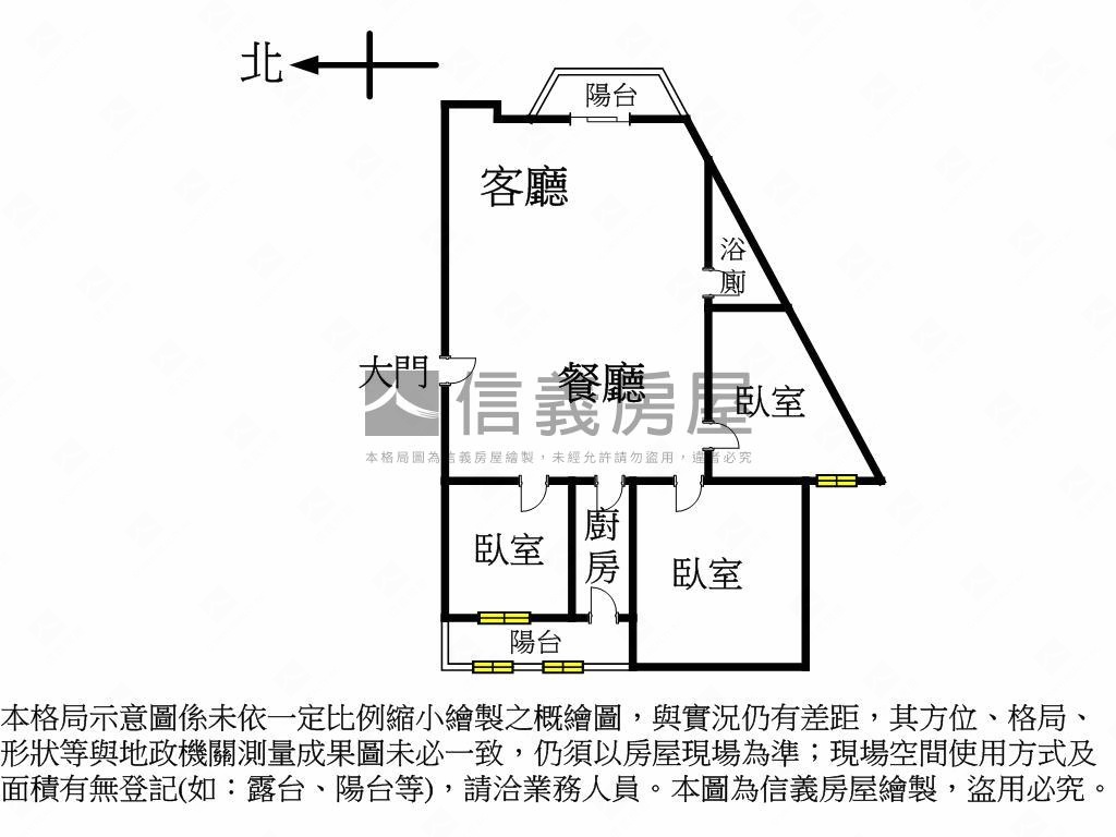 新案到～潤華大樓電梯三房房屋室內格局與周邊環境
