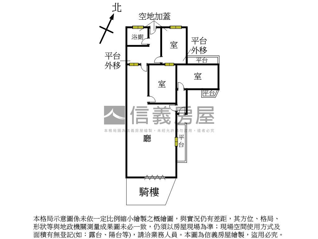金城一樓店辦大空間房屋室內格局與周邊環境