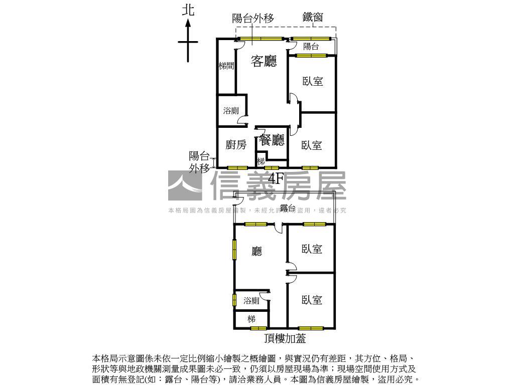 新生街頂加～大空間房屋室內格局與周邊環境