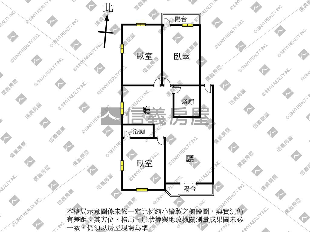 英明國中質感大三房房屋室內格局與周邊環境