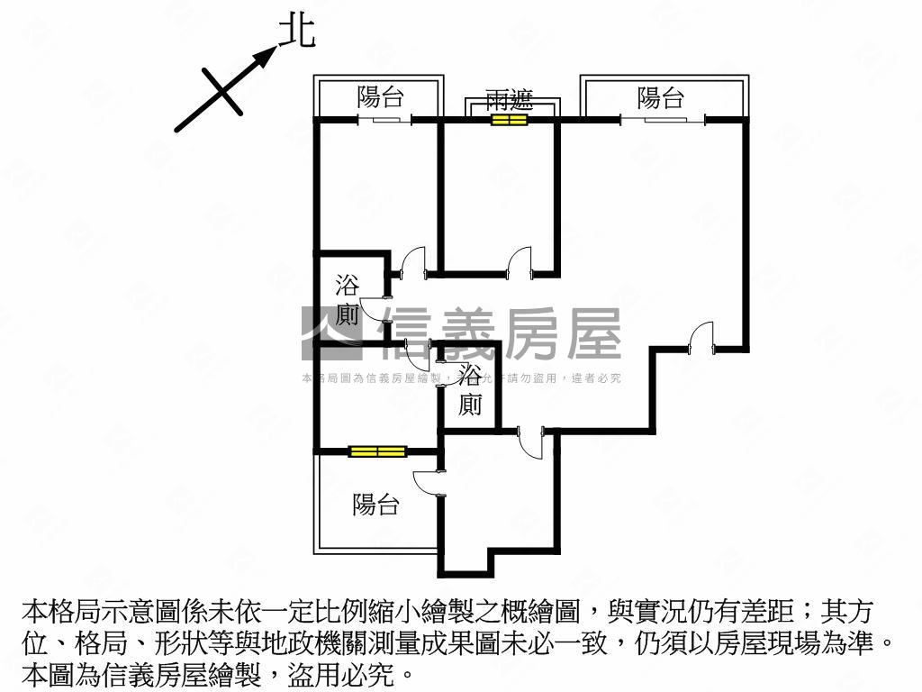 鳳翔高樓採光前後陽台房屋室內格局與周邊環境