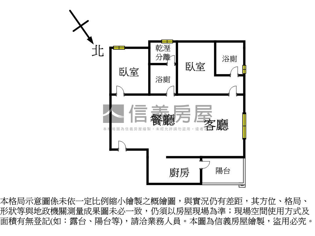 低總價★近捷運中樓層兩房房屋室內格局與周邊環境