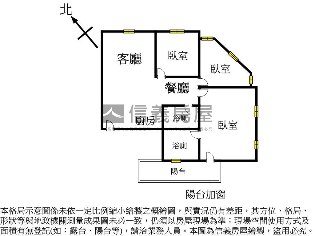 南屯三面採光邊間三房房屋室內格局與周邊環境