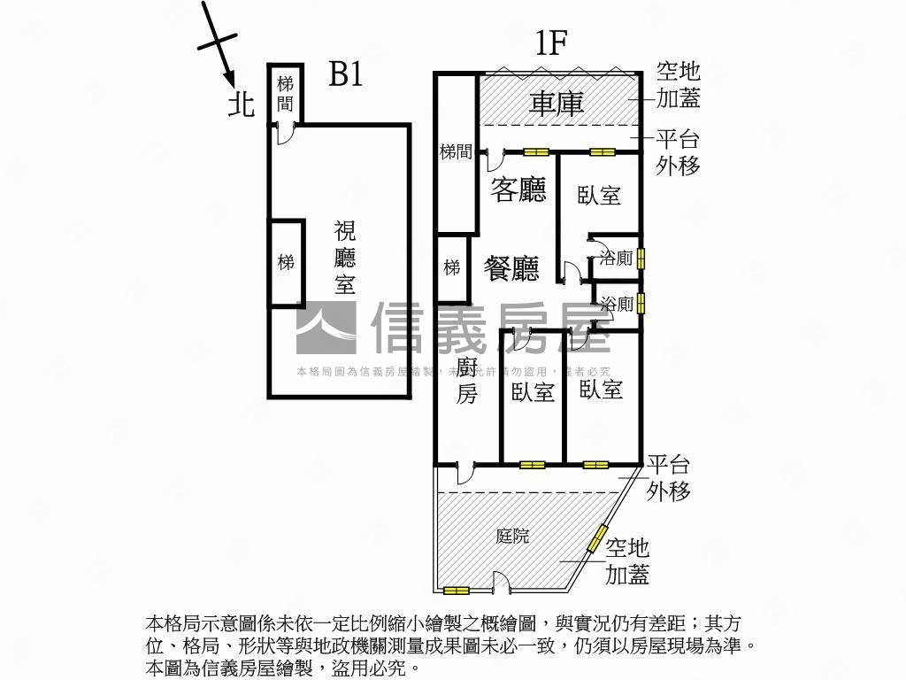 天母廣場美裝質感１樓房屋室內格局與周邊環境