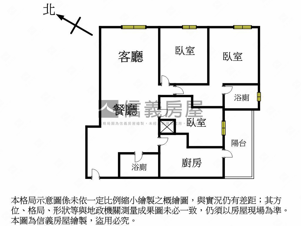 『全新』近江翠捷運三房房屋室內格局與周邊環境