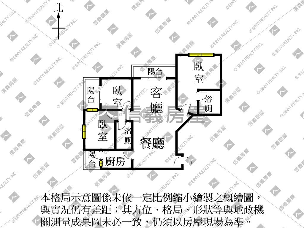 花園樓閣三房平車房屋室內格局與周邊環境