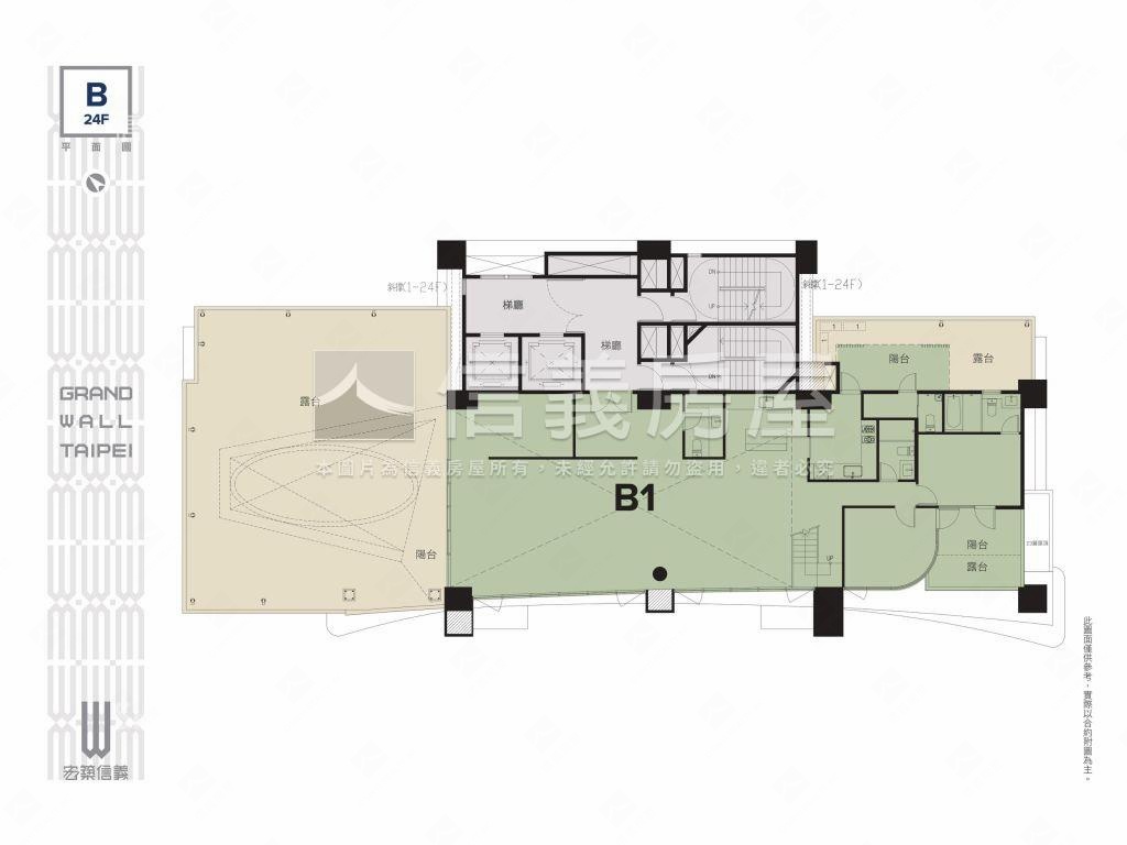 宏築信義Ｂ１高樓房屋室內格局與周邊環境