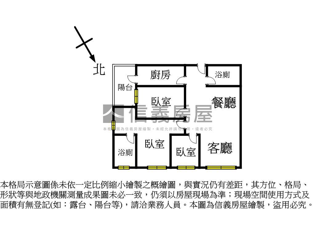 仁森７Ｆ★三房兩衛車位房屋室內格局與周邊環境