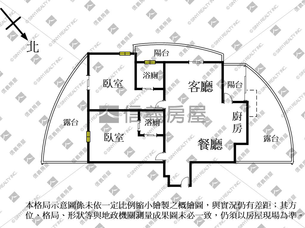 國泰金城．雙露臺戶房屋室內格局與周邊環境