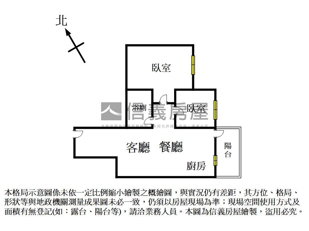 市中心ＶＶＳ１兩房附傢俱房屋室內格局與周邊環境