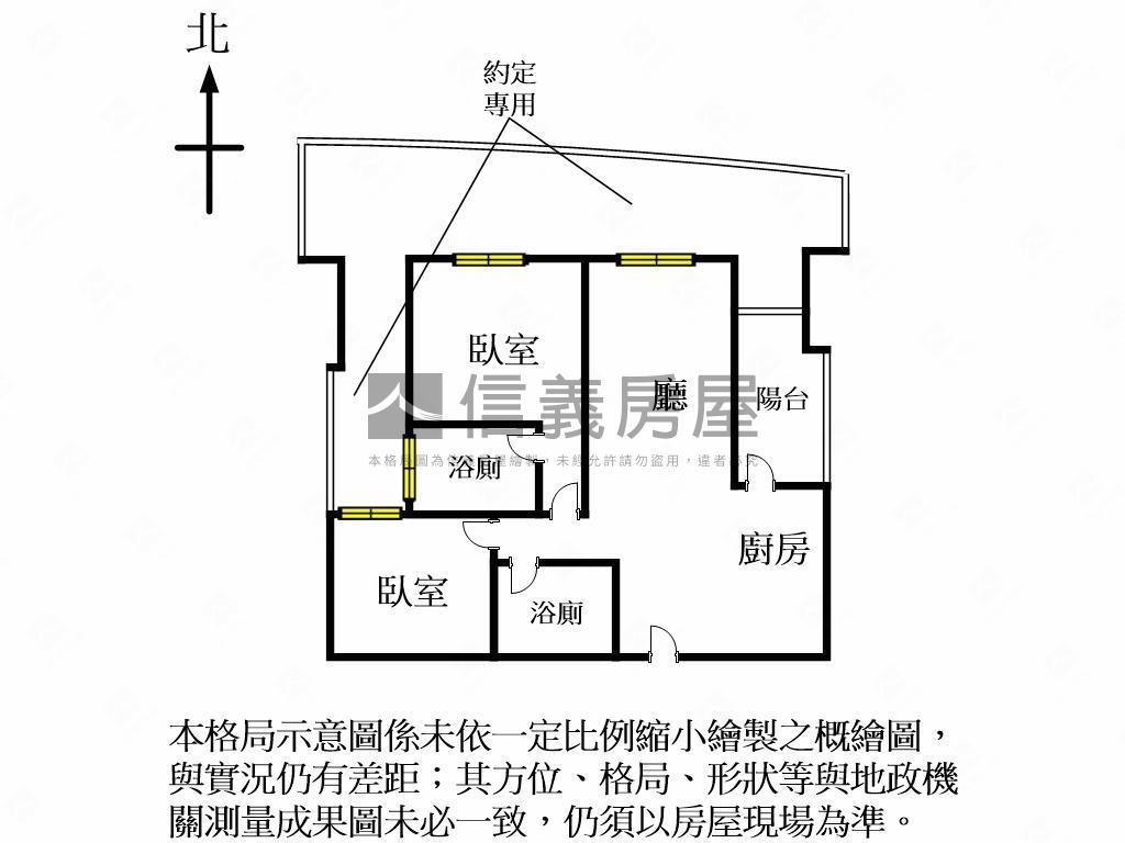 全新綠景苑庭園一樓房屋室內格局與周邊環境