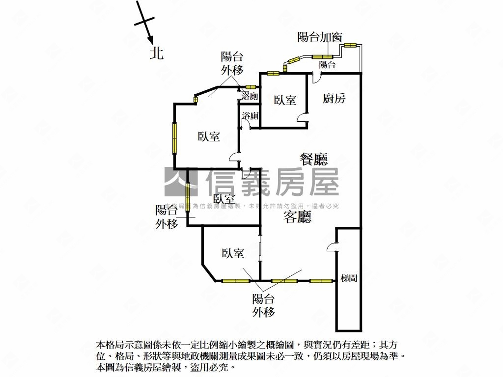 天母邊間大三樓房屋室內格局與周邊環境