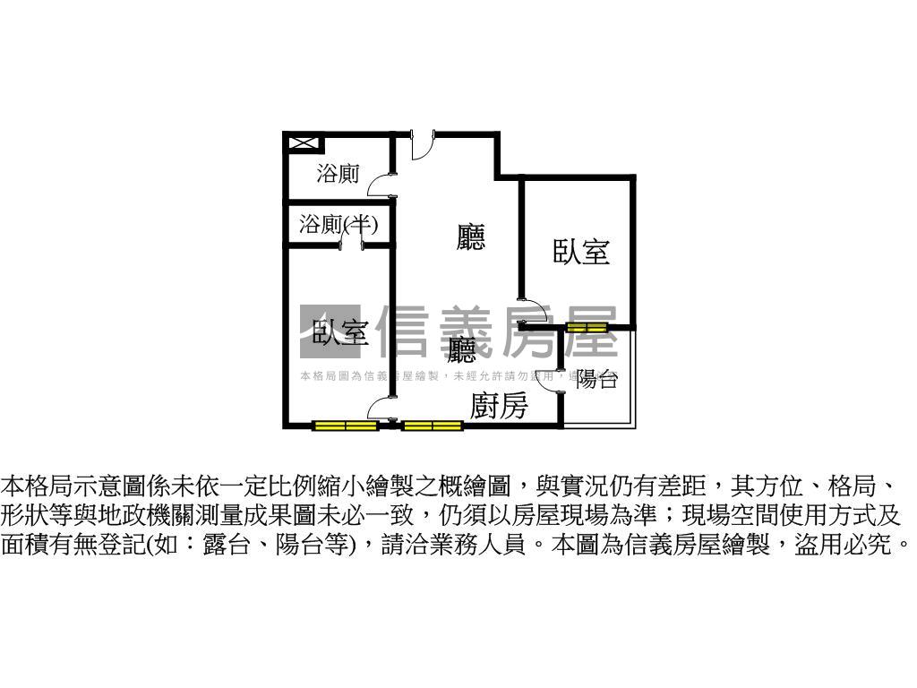 全坤峰碩◆綠意成家兩房房屋室內格局與周邊環境