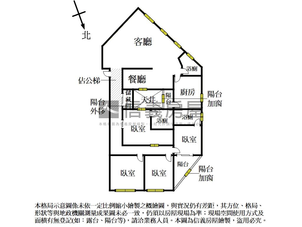 １０１景觀管理大４房房屋室內格局與周邊環境