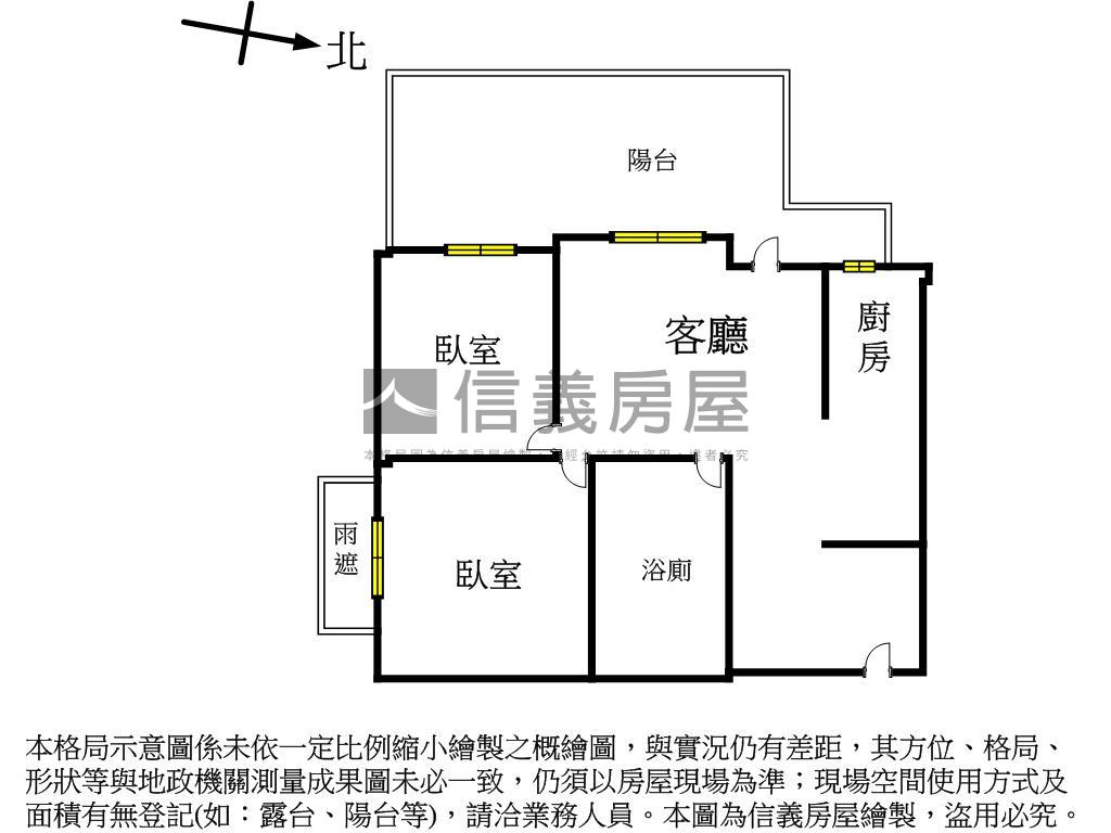 文化潤隆邊間大２房平車房屋室內格局與周邊環境