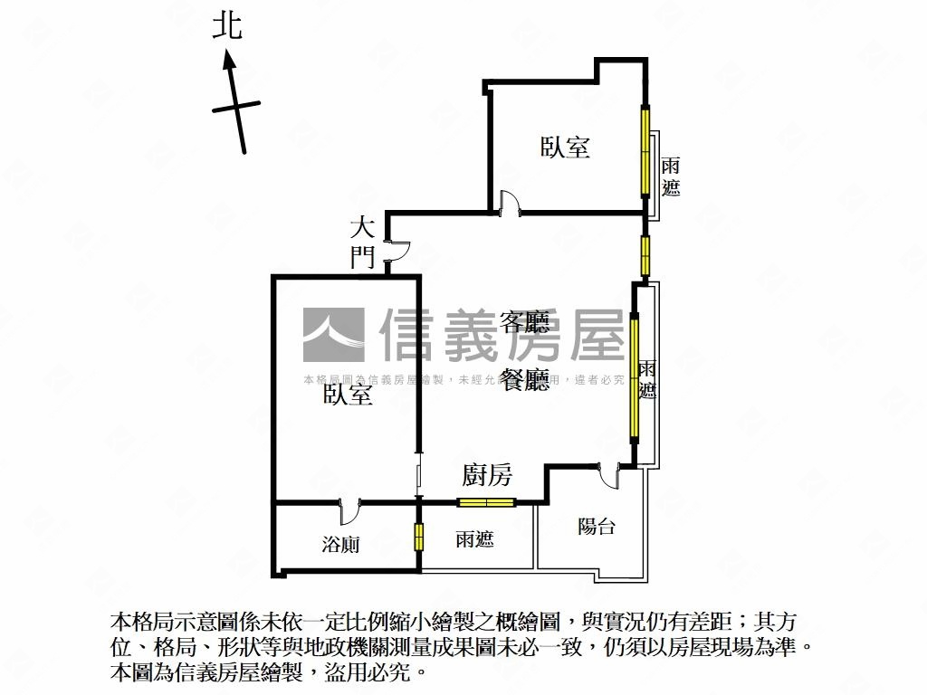 近大橋頭捷運美屋２房車位房屋室內格局與周邊環境