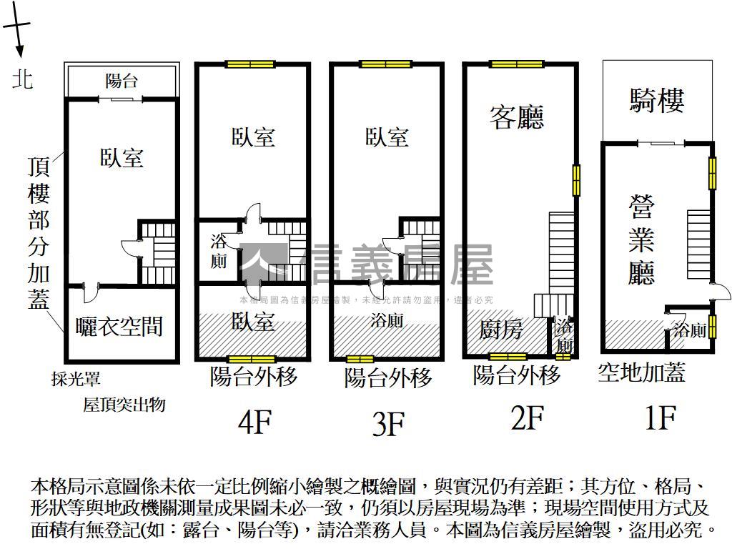 平通路面寬約五米邊間店住房屋室內格局與周邊環境