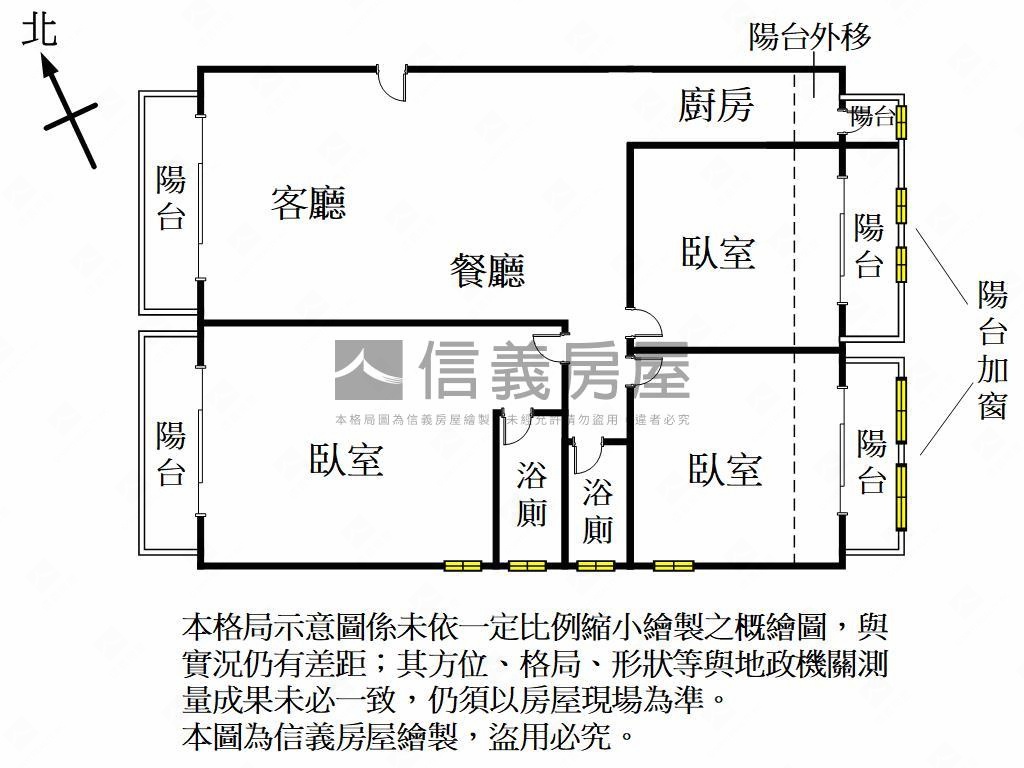 棕櫚泉美三房採光戶房屋室內格局與周邊環境