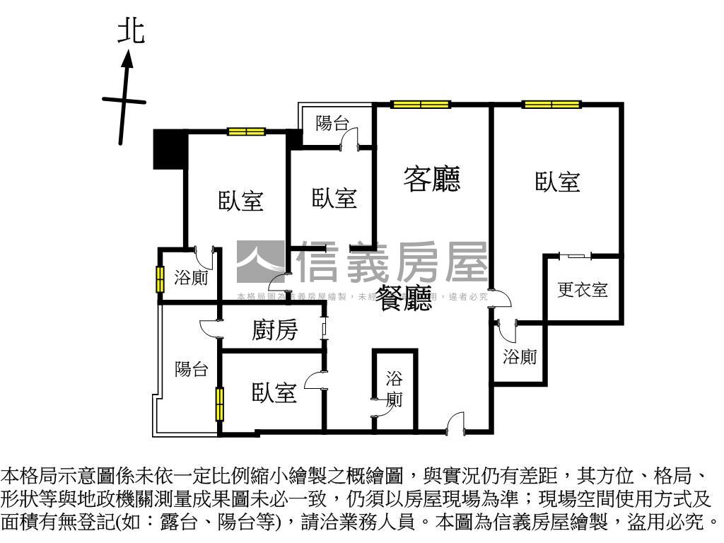 耶魯春信極景四房房屋室內格局與周邊環境
