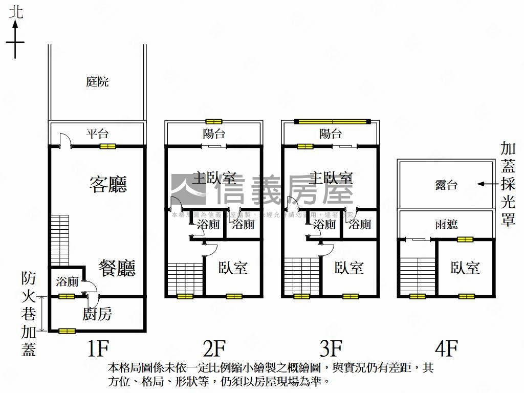 園區車庫採光透天房屋室內格局與周邊環境