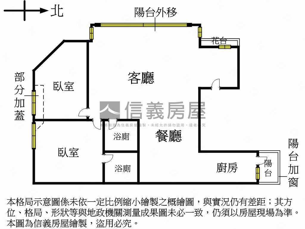 大墩公益商圈電梯美廈２房房屋室內格局與周邊環境