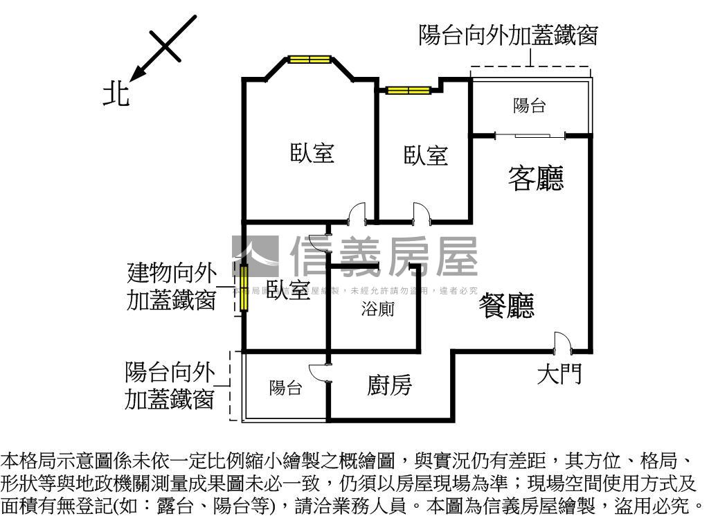 聯邦大城明亮三房美屋房屋室內格局與周邊環境