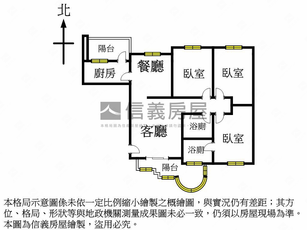 虎嘯高樓三房雙衛浴雙陽台房屋室內格局與周邊環境