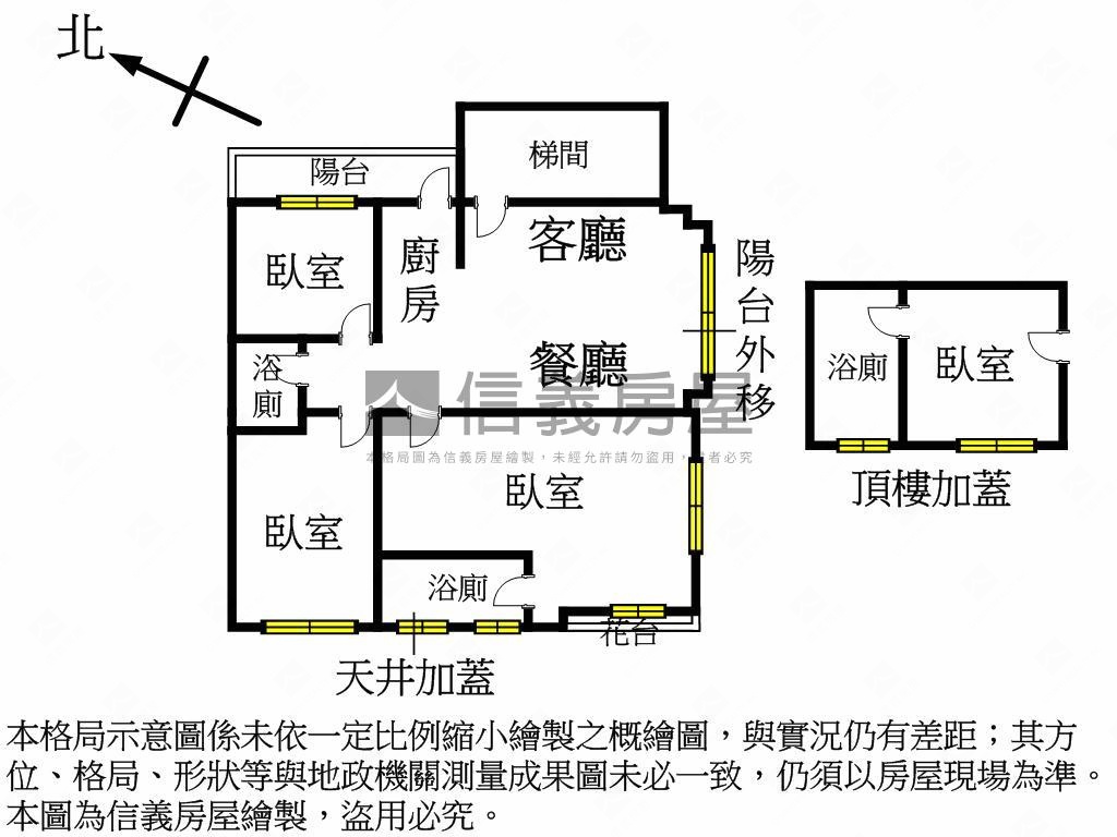 信義獨戶採光美妝三房房屋室內格局與周邊環境