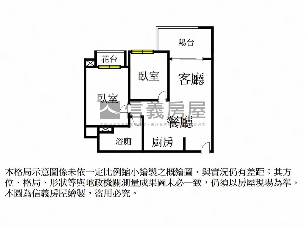 達莉心閱兩房附車位房屋室內格局與周邊環境