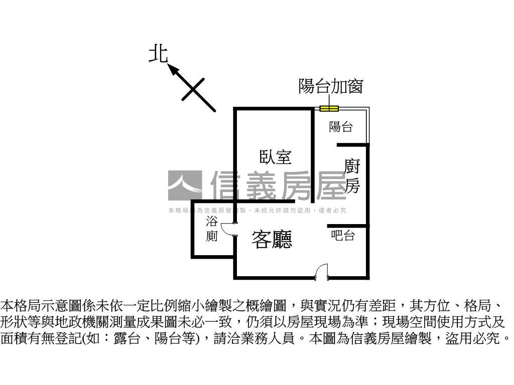 交通機能便利一房一廳一衛房屋室內格局與周邊環境