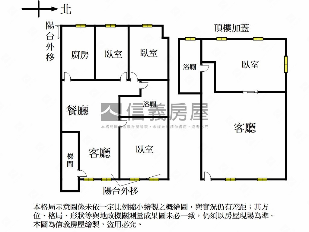 民有街稀有頂加房屋室內格局與周邊環境
