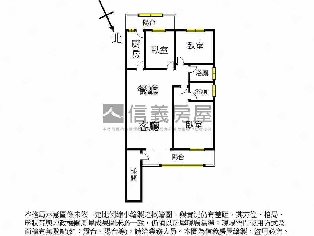 民安西路方正邊間三樓房屋室內格局與周邊環境