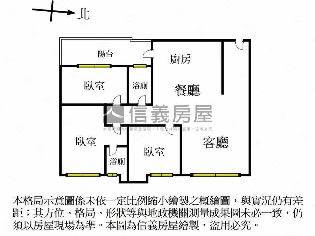 新捷市三房車位房屋室內格局與周邊環境