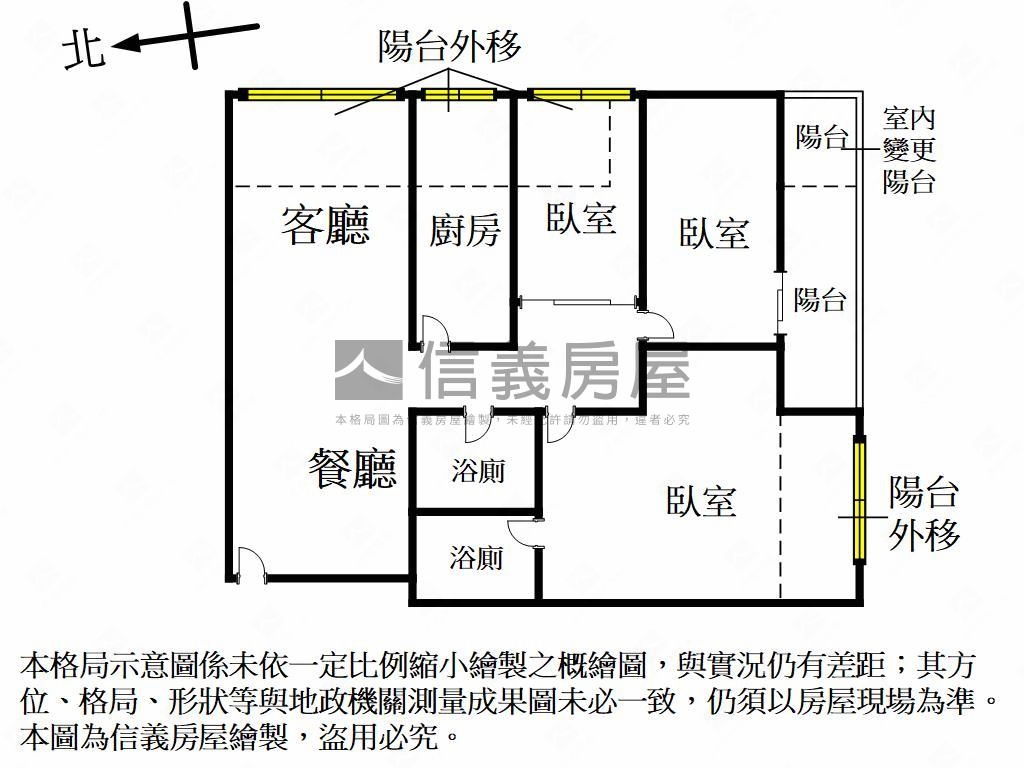 近七賢福華次高樓大３房房屋室內格局與周邊環境