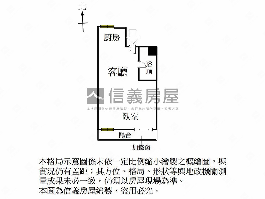 近捷運邊間採光大套房房屋室內格局與周邊環境