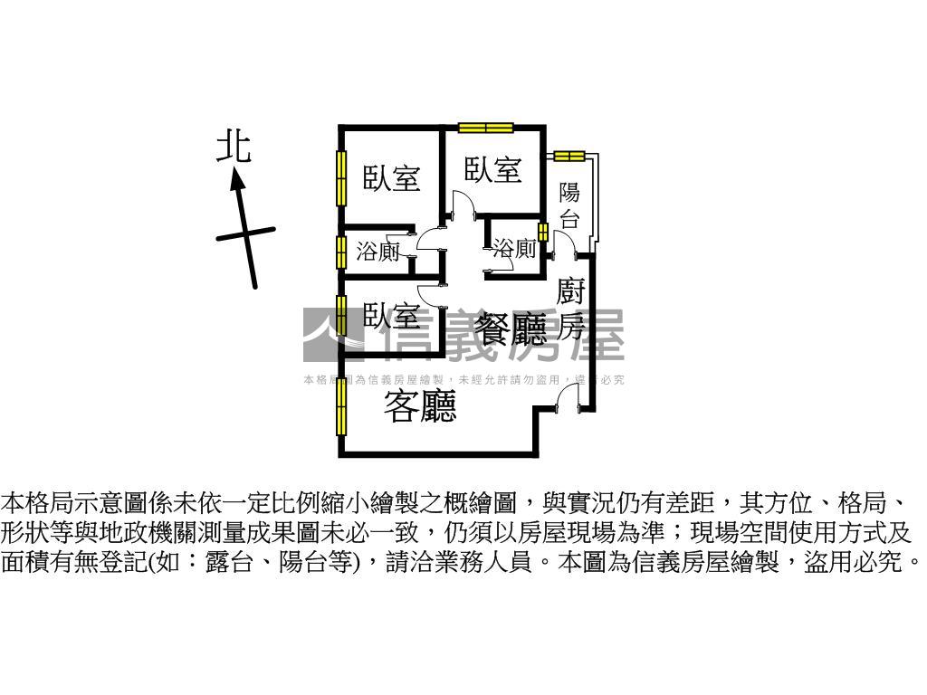 專任宜誠★質感大３房車位房屋室內格局與周邊環境