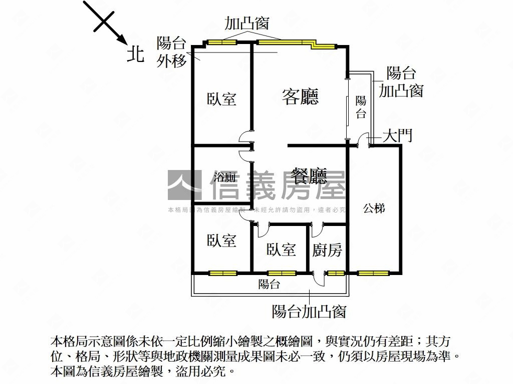 錦和商圈方正溫馨３房房屋室內格局與周邊環境