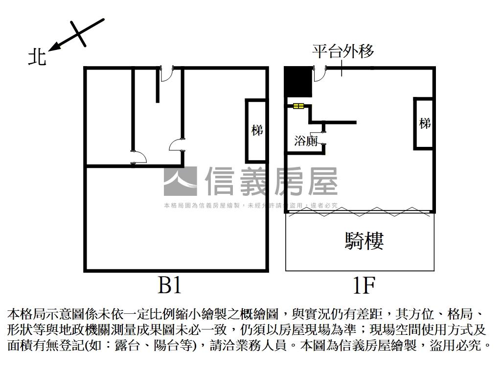 力行路面寬收租金店房屋室內格局與周邊環境