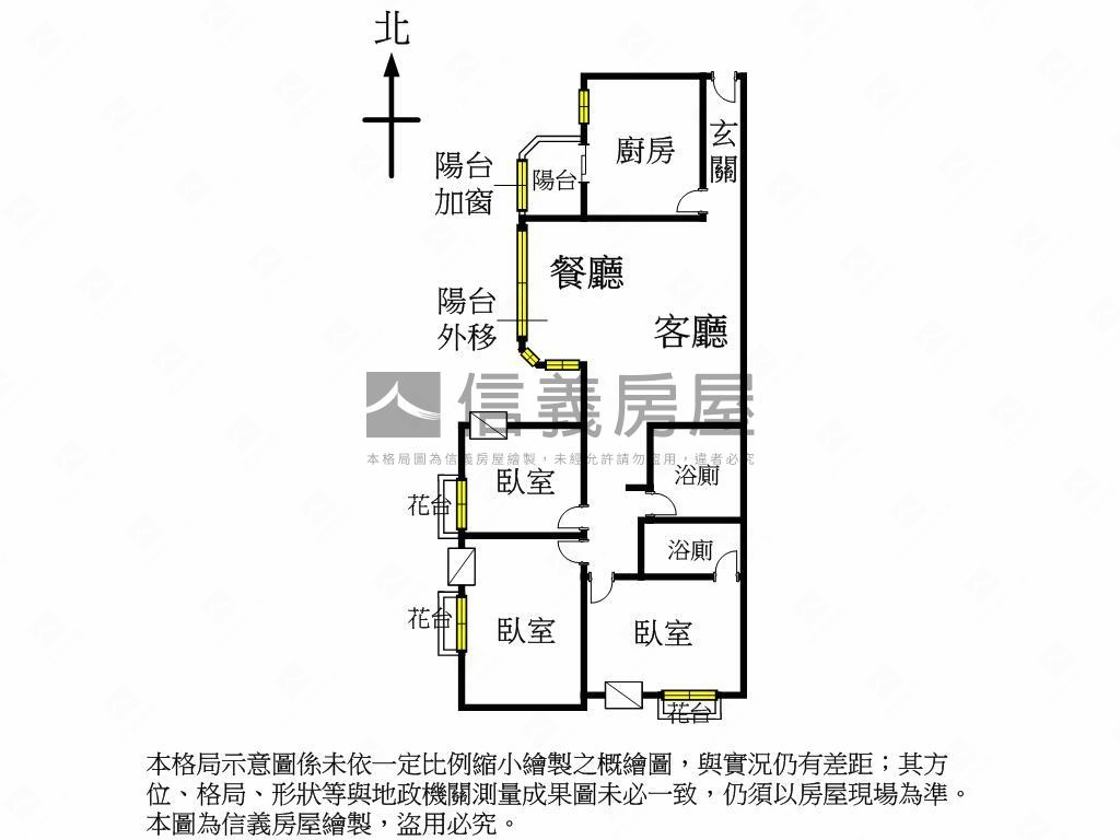臻藏中興麗園美三房房屋室內格局與周邊環境