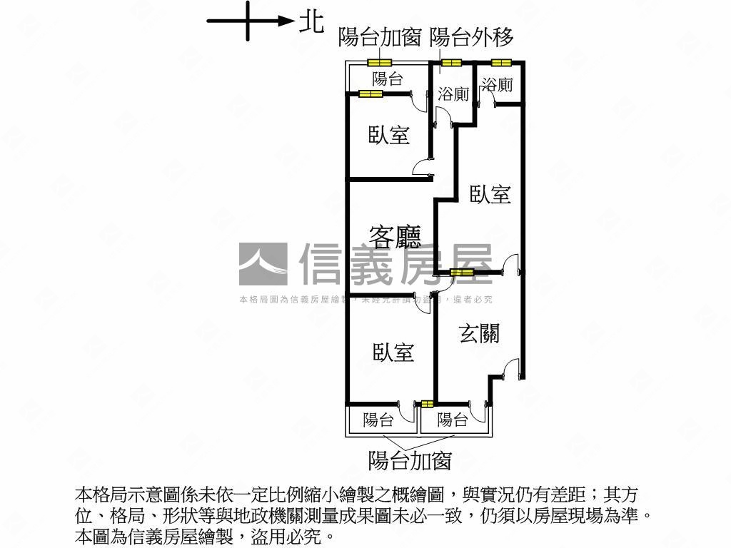 近北區中國醫３房二樓公寓房屋室內格局與周邊環境
