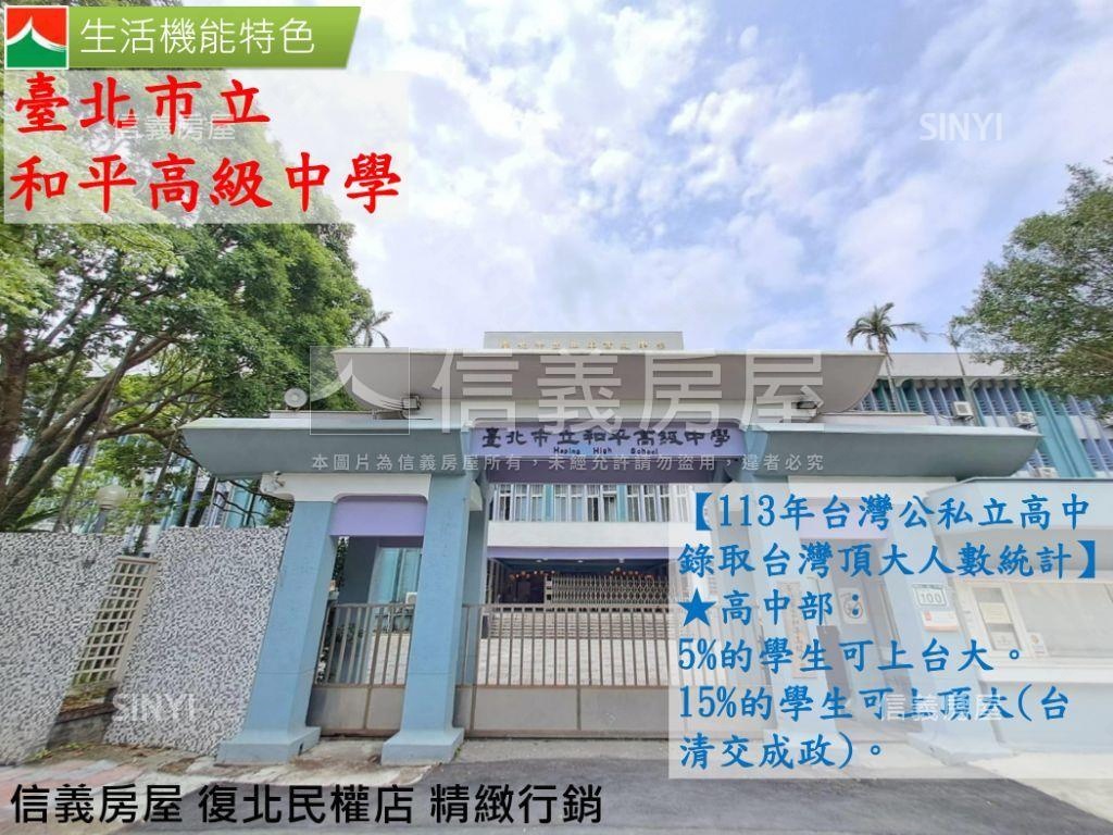 和平實小敦南四房坡平車位房屋室內格局與周邊環境