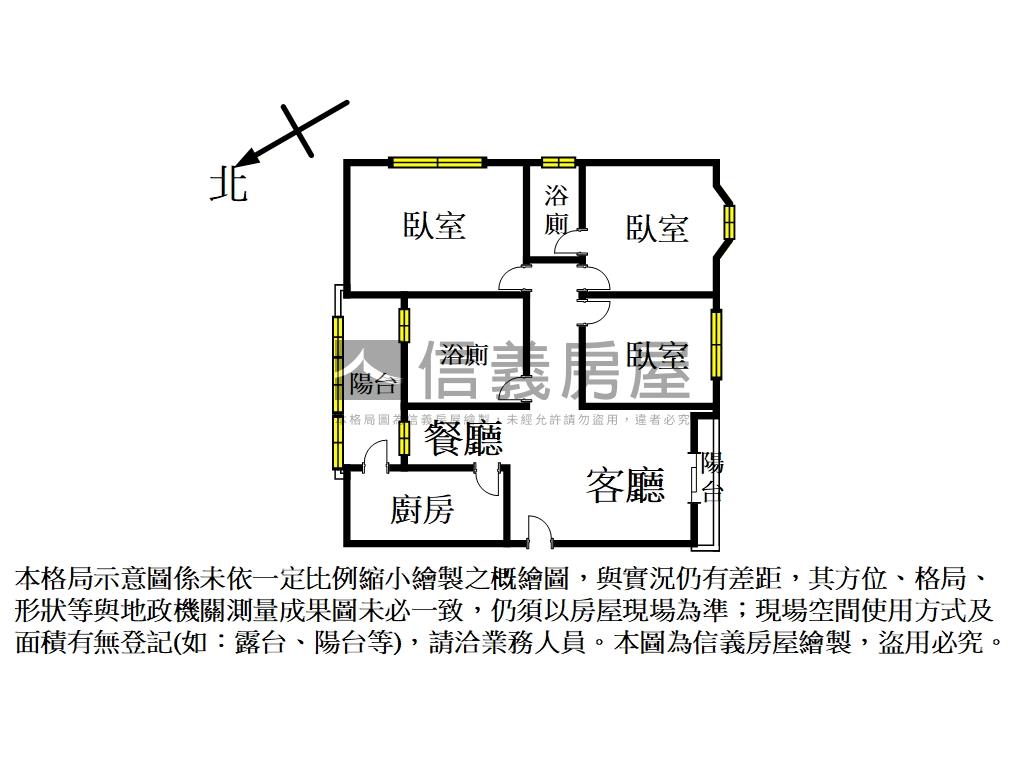 萊茵皇家方正三房附車位房屋室內格局與周邊環境