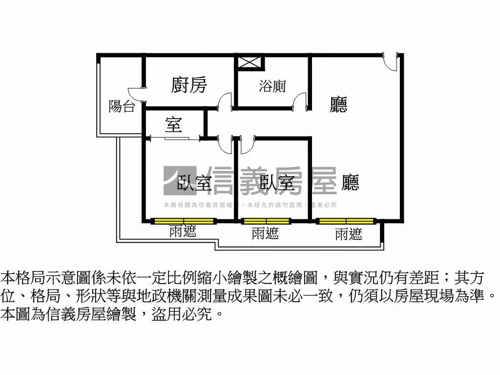城中央高樓視野稀有面向房屋室內格局與周邊環境