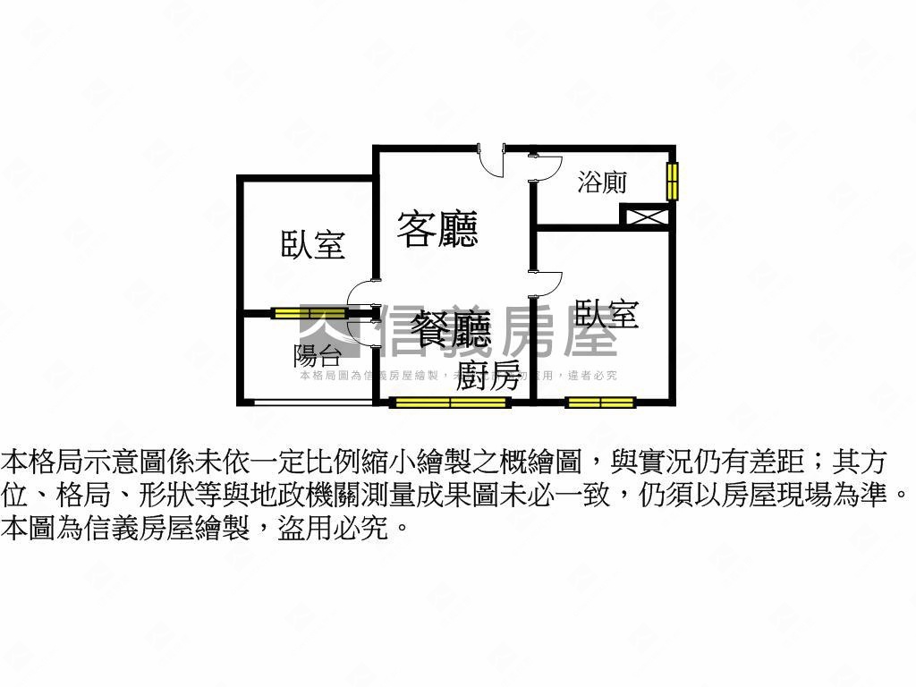 盛溪八方次高樓兩房預售屋房屋室內格局與周邊環境