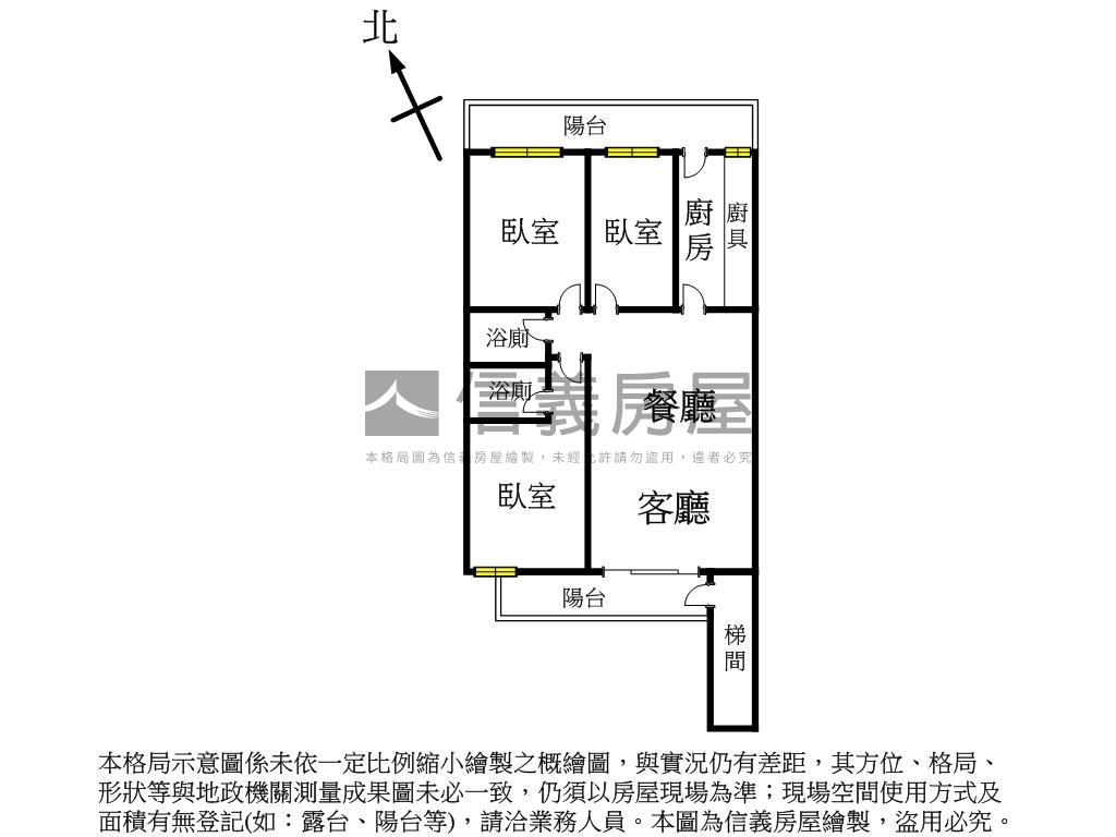 區公所採光明亮三樓美屋房屋室內格局與周邊環境