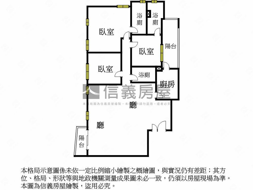 央北聯上澐朗三房雙主臥房屋室內格局與周邊環境