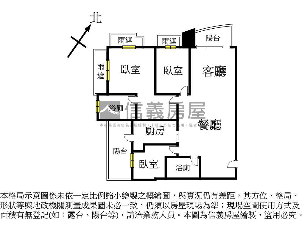 仰真。山河景致３房房屋室內格局與周邊環境